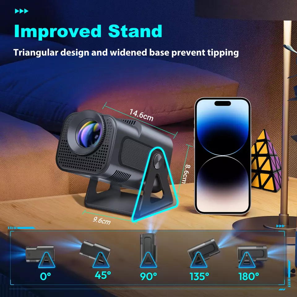 4K Projector 12000LMS 1080P 3D 5G WiFi Bluetooth Video Home Theater 200" Display - Image 4 of 4