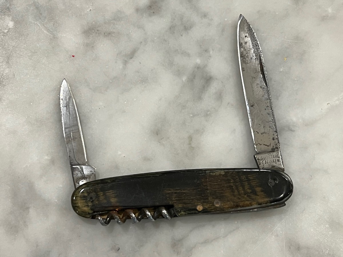VTG OLD RARE GERMAN GUSSTAHL SOLINGEN 2 BLADE FOLDING VTG OLD RARE GERMAN GUSSTAHL SOLINGEN 2 BLADE FOLDING