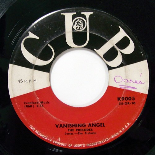 The PRELUDES 45 Kingdom of Love Vanishing Angel CUB doowop Gf 28 - Foto 2 di 3