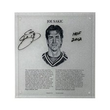 JOE SAKIC Signed Hockey Hall of Fame Plaque - HOF 2012