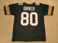 Donald Driver UNSIGNED CUSTOM Sewn Stitched Green  Jersey - M, L, XL, 2XL