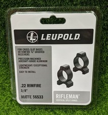 Leupold Rifleman .22 Rimfire 1" Vertical Split Rings Gloss Black-57405