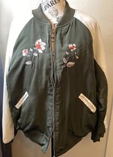 My Beloved Women’s Bomber Jacket Olive Green/ White Size 3xl
