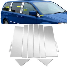 For 2008-2020 Dodge Grand Caravan 10PC Stainless Steel Pillar Post Trims Covers