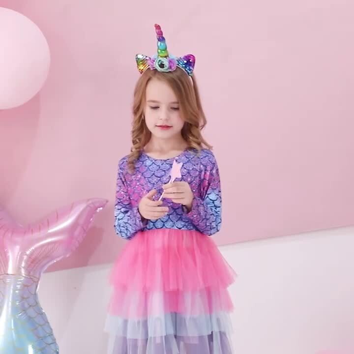 open lace back dress Mia Belle Girls Princess Inspired Dress main image 1