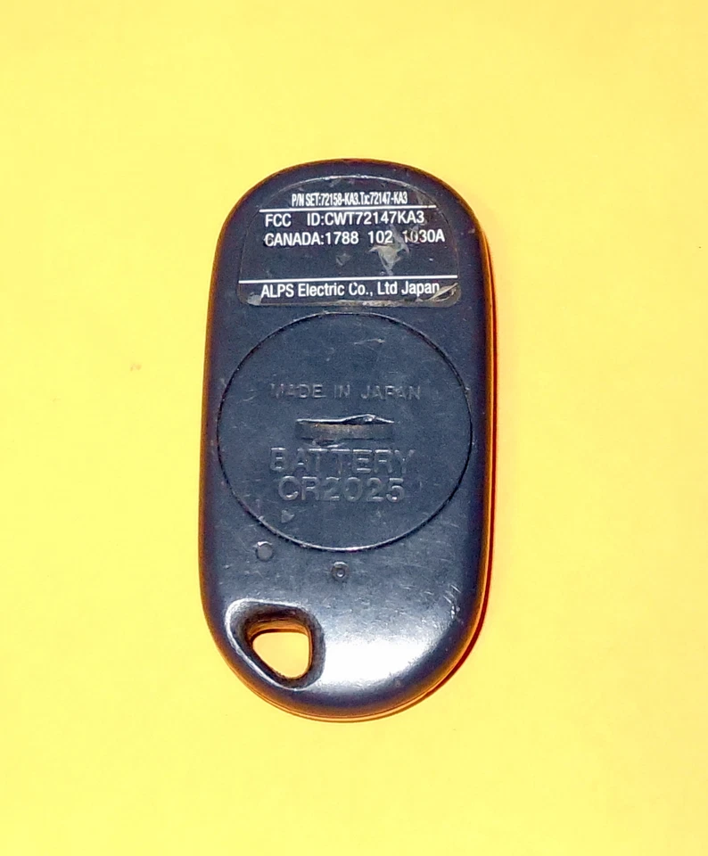 OEM HONDA 99 - 01 PRELUDE ENTRADA SIN LLAVE MANDO A DISTANCIA LLAVERO TRANSMISOR CWT7214KA3 Foto 2 de 2