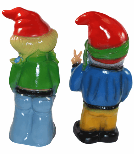 Enano de Jardín Decoración Figura Enano Zwergenpaar de Plástico H 32-33 CM - Imagen 5 de 5