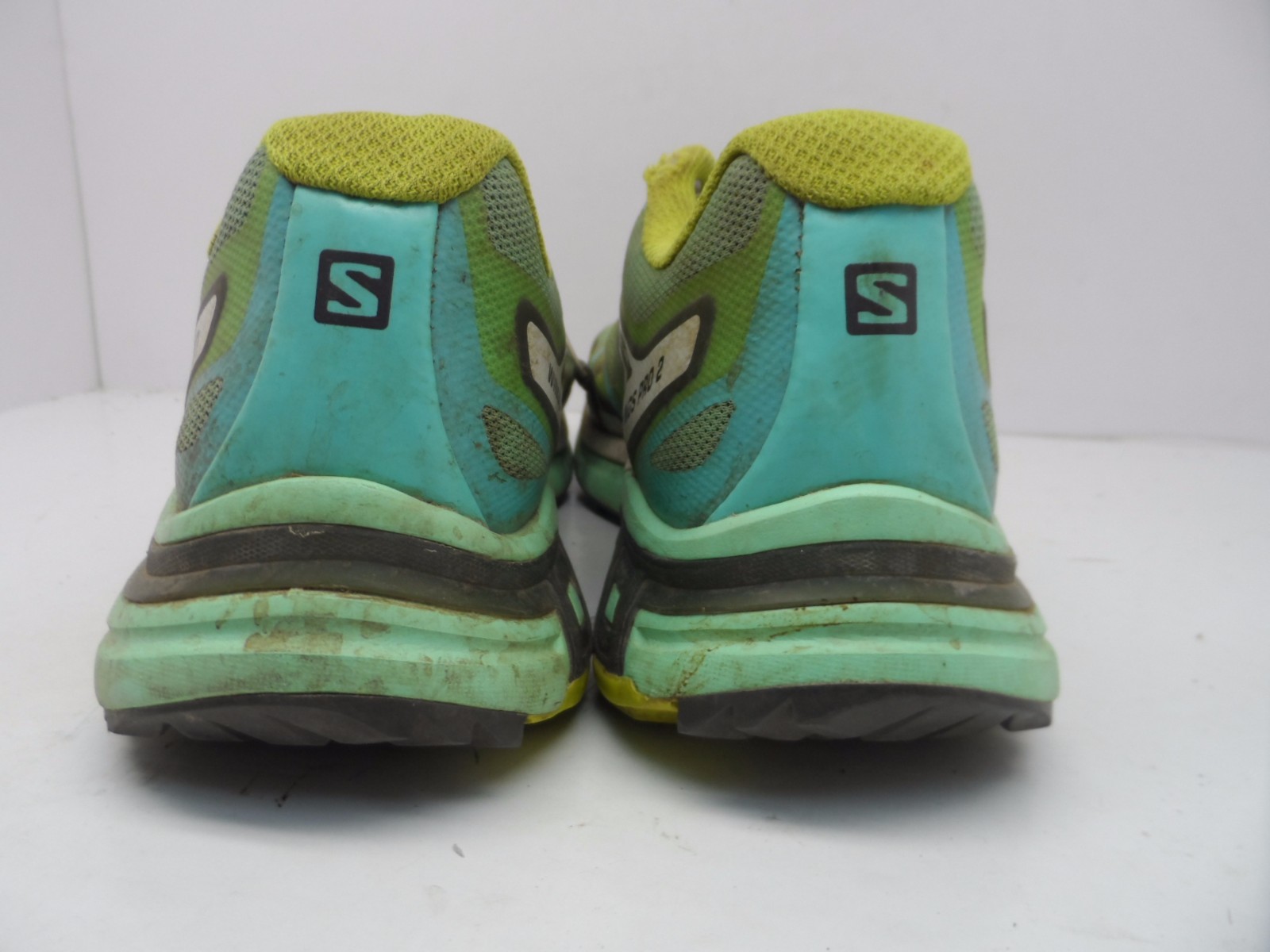 Salomon scarpe da trail running da donna Wings Pro 2 verde blu giallo taglia 9 5M