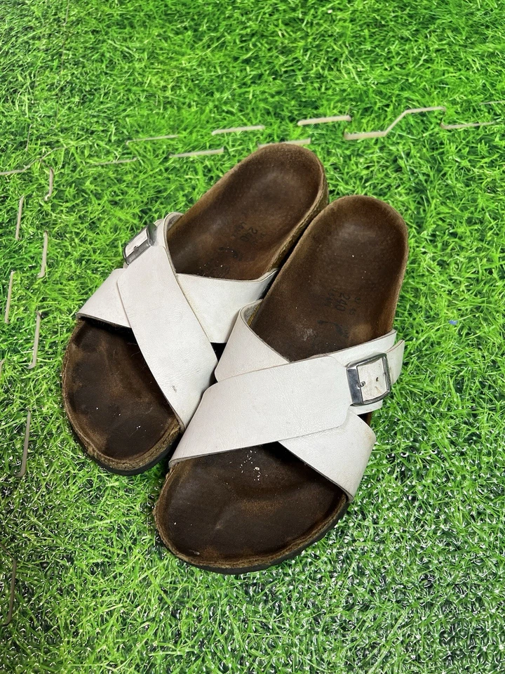 Birkis Birkenstock 木屐懒人鞋白色运动鞋女式 6 码 — 第 2/4 张图片