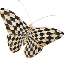 Black-and-White Butterfly Wall Decor - Elegant Hanging Art Piece