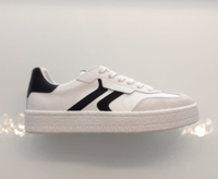 Schuhe Sneaker 36 Weiß Schwarz Tamaris Materialmix Mit Leder 1-23723-44
