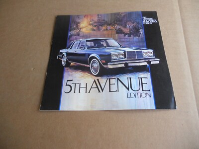 NOS Original 1983 Chrysler 5th Avenue Sales Brochure | eBay