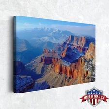 Canyon Crowned in Frost Wall Art, Canvas Print for Home Decor, Wall Decor Poster