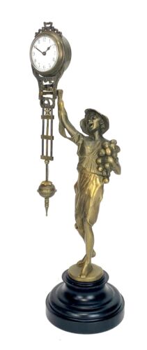Reloj oscilante figura niño cebolla latón estilo alemán - Imagen 2 de 6
