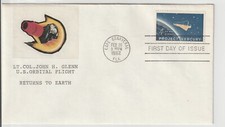 Space Cover: Lt. Col. John H. Glenn U.S. Orbital Flight Returns to Earth