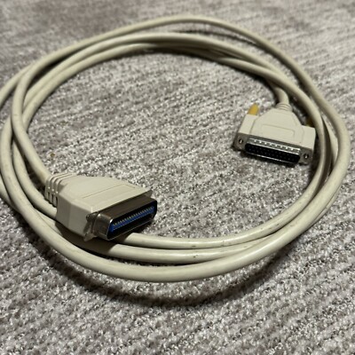 Vintage 10ft DB25 Parallel - HPCN36 Mini Centronic Printer Data Cable