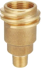 QCC1 Nut Propane Gas Fitting Adapter 1/4" Male Pipe Thread Solid Brass Connector
