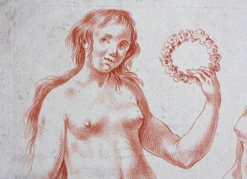 Kupferstich aus P.T. Le Clerc "Cahier de Principes De Dessein d'Après la Nature" - Bild 4 von 4