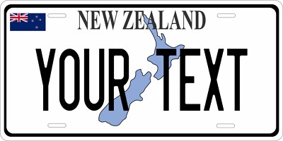 New Zealand Map License Plate Personalized Car Auto Bike Motorcycle Custom Tag