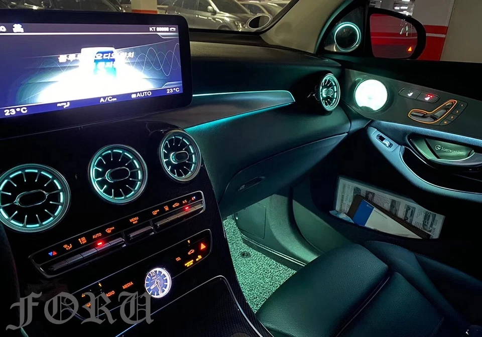 【256 color】RGB LED Air Vent Light Fits For Mercedes Benz C-Class W205 / GLC X253 — 第 4/4 张图片