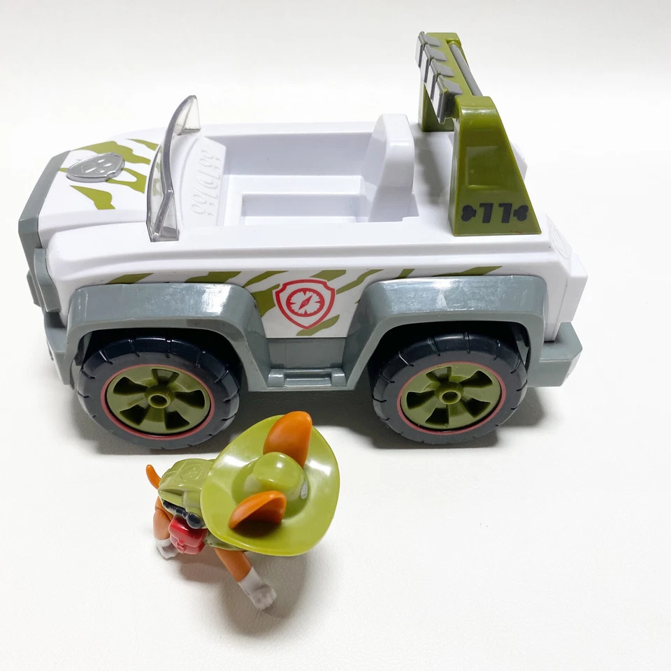 Figura Rastreador Paw Patrol Cruiser Pull Back Sounds Jungle Jeep Vehículo Funciona A5 Foto 3 de 4