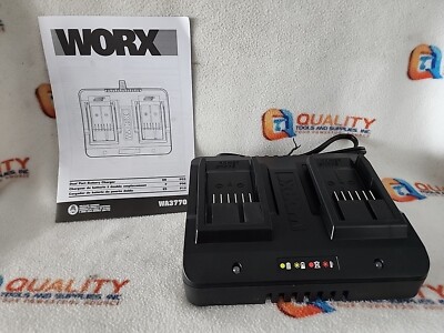 WORX WA3770 20V PowerShare  Li-Ion Dual Port Battery Charger