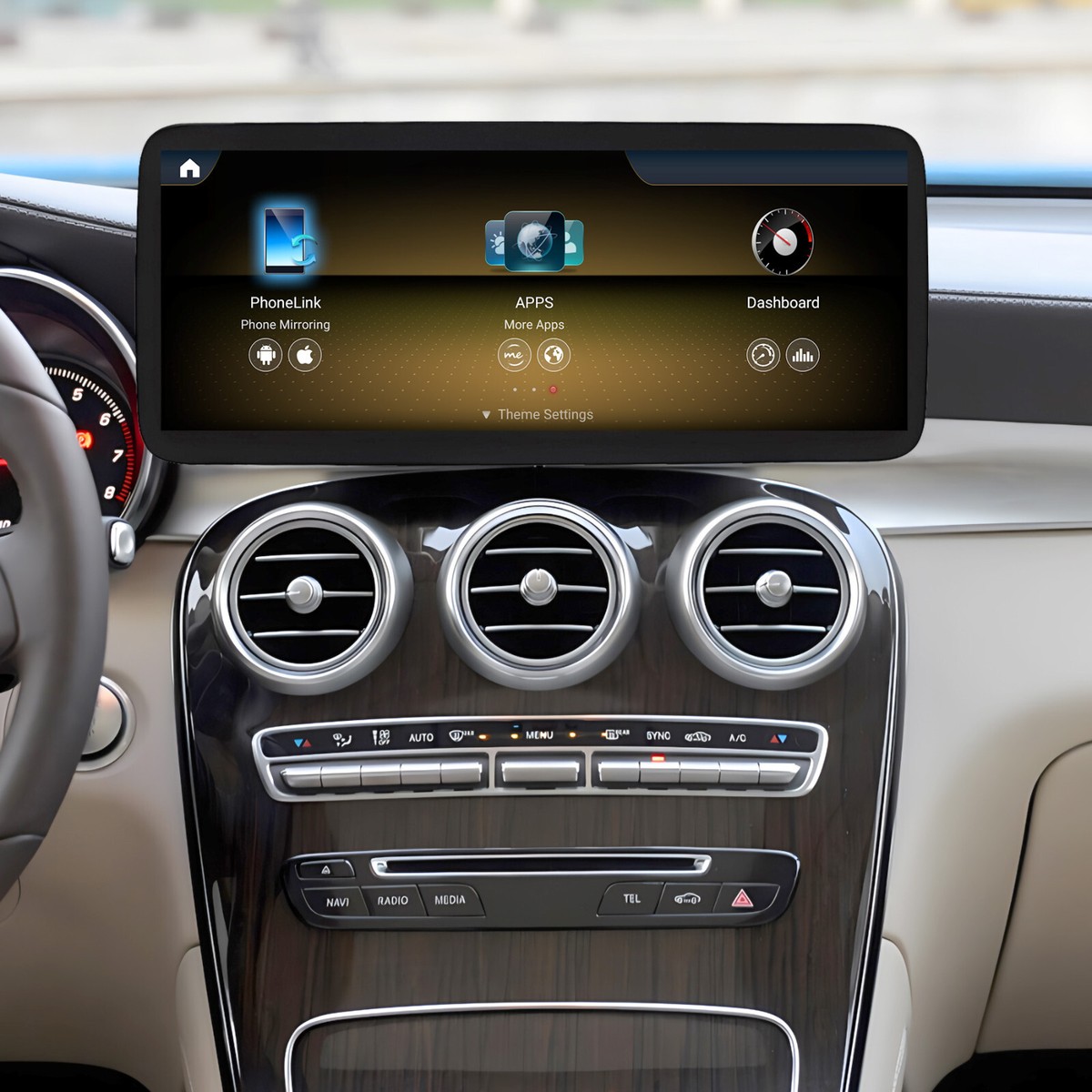 TAFFIO Für Mercedes C GLC V W447 W205 X253 NTG 5.5 12" Touch Android Carplay Einbau Navigationsgeraet S0vcf06y