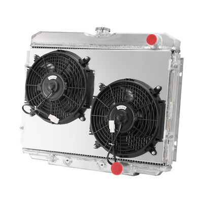 3-ROW Aluminum Radiator Shroud Fan For 1967-1970 Ford Mustang/ Mercury Cougar.