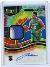 2020-21 Panini Select Rookie Patch Auto Tie-Dye Prizm #RS-GRE Josh Green #02/25