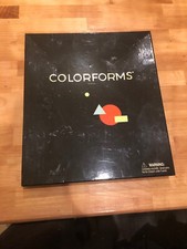Colorforms Original Book 6 black white pages  primary color vinyl clings 