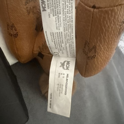 AUTÉNTICA Muñeca Conejo MCM Muñeca de Peluche Coñac Visetos Lona - Imagen 9 de 10