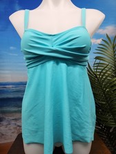 Nwt BEACHSISSI One-Piece Tankini Top Size Medium Blue Color