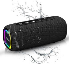 MultiWatts AuraBoom Portable Bluetooth Speaker, 20W Dolby Stereo Sound, Black