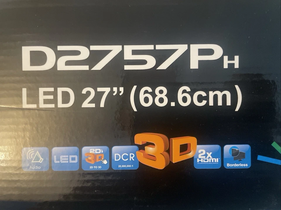 AOC D2757PH LED Monitor; 27 Zoll; 3D fähig; Full-HD 1920 x 1080; Monitor 2 von 2 - Bild 2 von 4