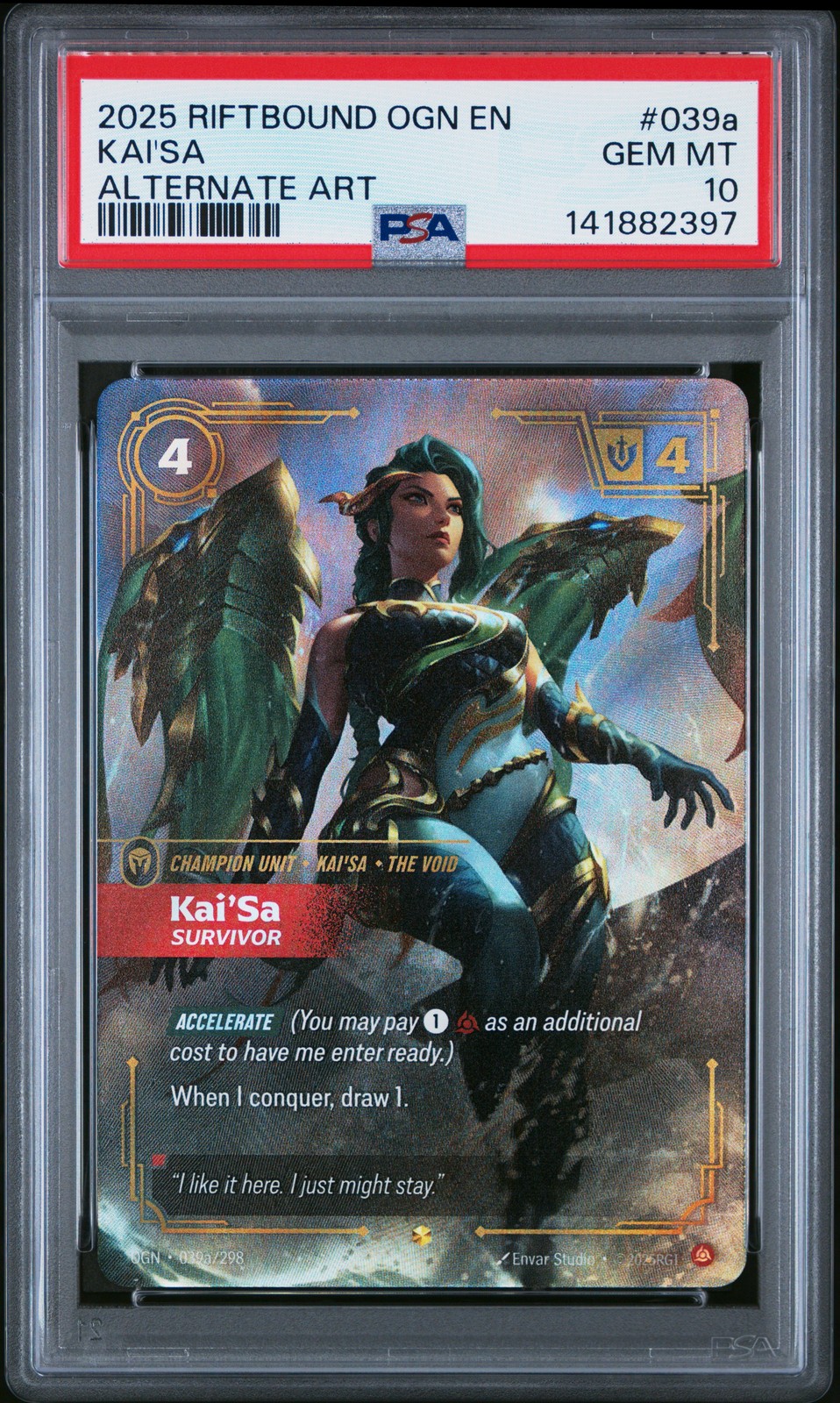 Kai'Sa - Survivor 2025 Origins #039a/298 Showcase (Alternate Art