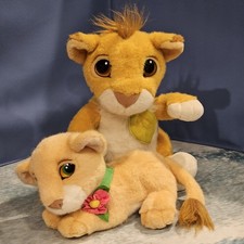 Vintage 1993 Mattel Lion King Simba  Nala Talking Plush Purring Disney Lot