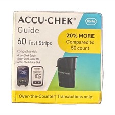 ACCU-CHEK Guide Glucose Blood Test Strips 60ct for Guide/Me/Link Exp 2026-12-12