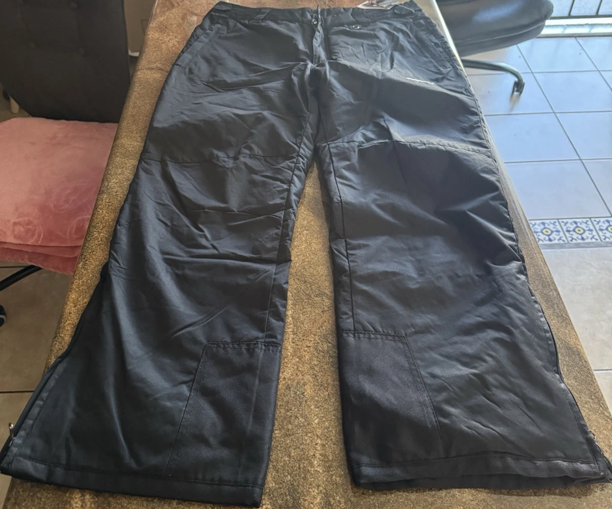 Arctix Men's Black Snow Pants L/G Regular Insulated Waterproof Zip Pocket
