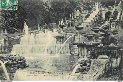 Alte Postkarte - 92 - Heilige Wolke - Park Saint Cloud - Großer Wasserfall