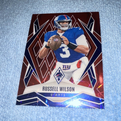 2025 Panini Phoenix Football #28 Russel Wilson Red Lazer 63/199 Giants