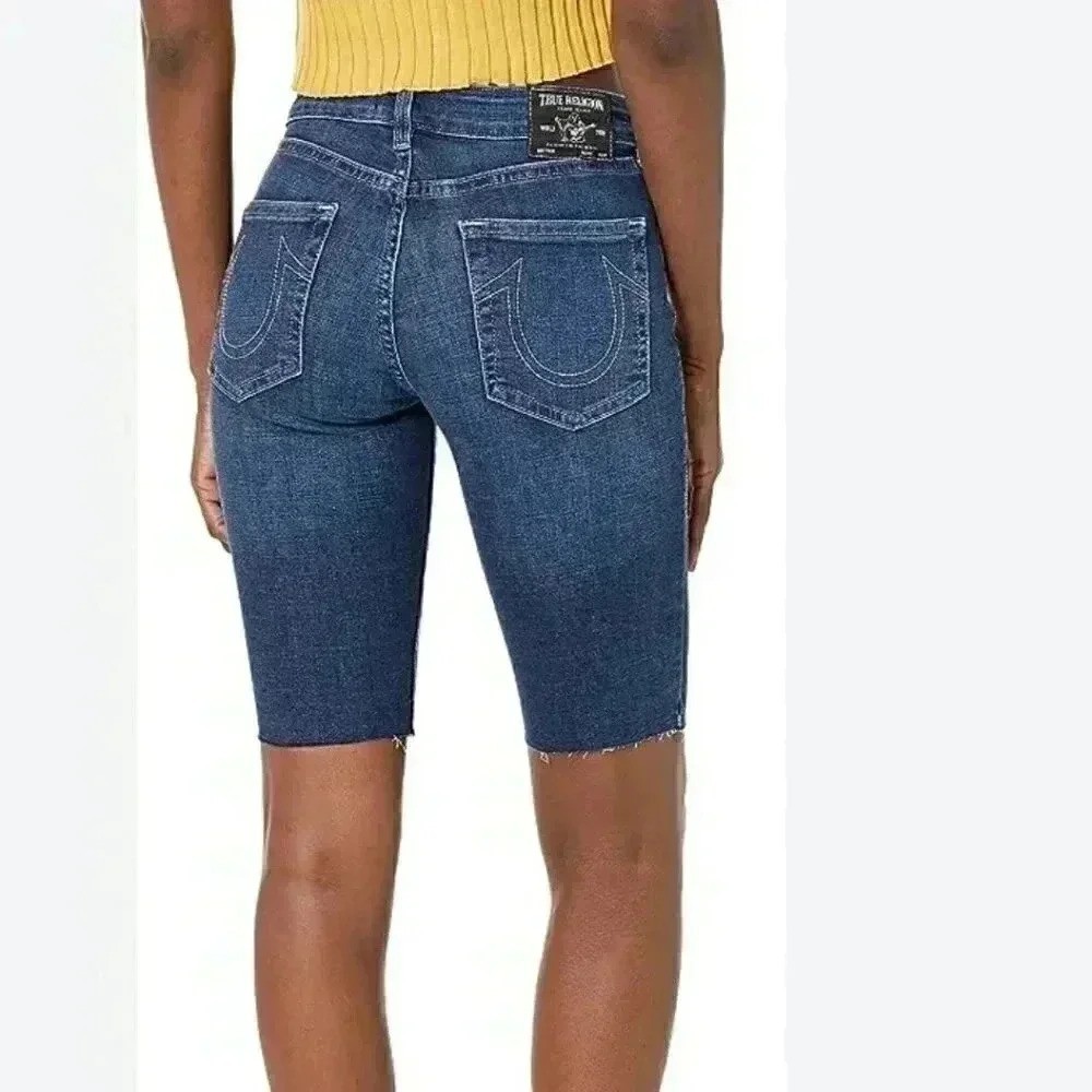New True Religion Mid Rise Bermuda Riley Short Women's Sz 24 NWT thumbnail 2