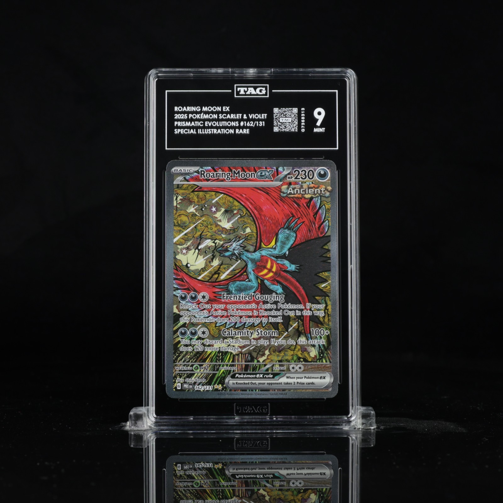 2025 POKEMON PRE EN-PRISMATIC EVOLUTIONS #162 ROARING MOON EX TAG 9