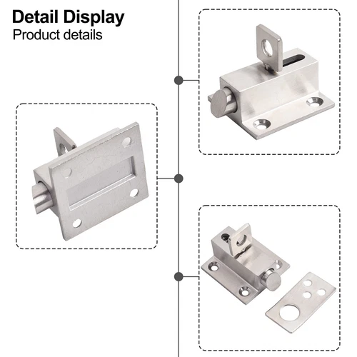 Spring Latch Door Installation Latchbolt Lightweight Portable Security - Picture 3 of 72