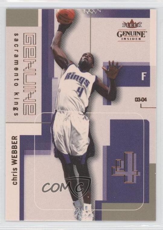 2003-04 Fleer Genuine Insider Chris Webber #81 HOF 0e3