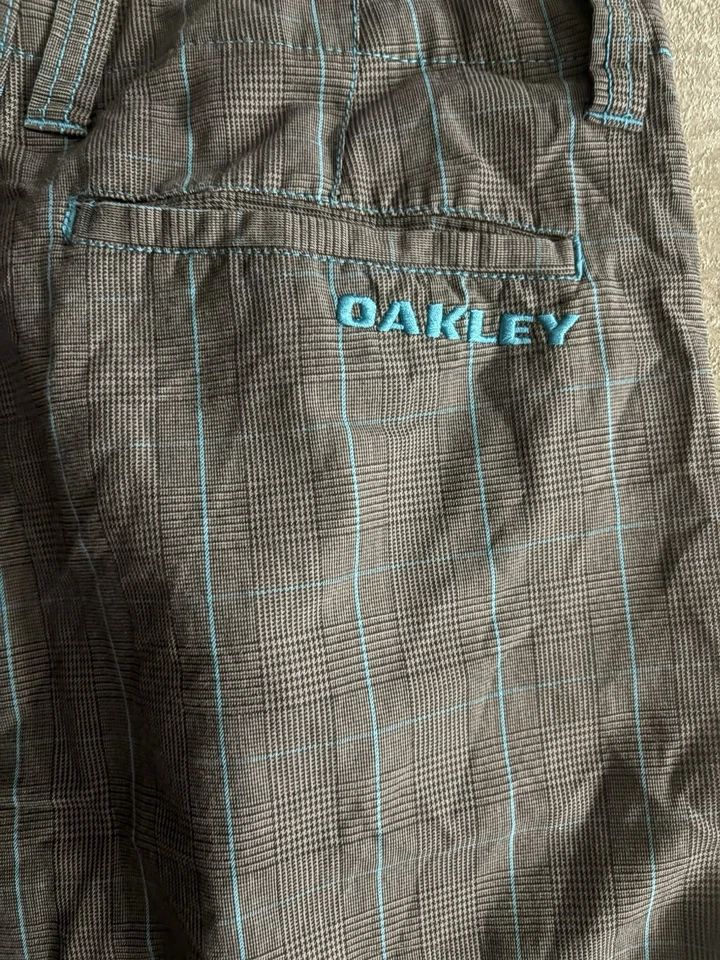 Pantalones Cortos De Colección Y2K Oakley Software Verano Ligeros A Cuadros a Cuadros Talla 32 Foto 3 de 4