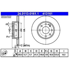 2x Bremsscheibe vorne für Opel Kadett D 31-34 35 E T85 Vectra A J89 | 344898