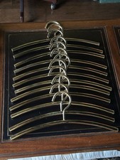Mid-Century Brass Heavy Clothes Hangers 1960s Style Set of 12