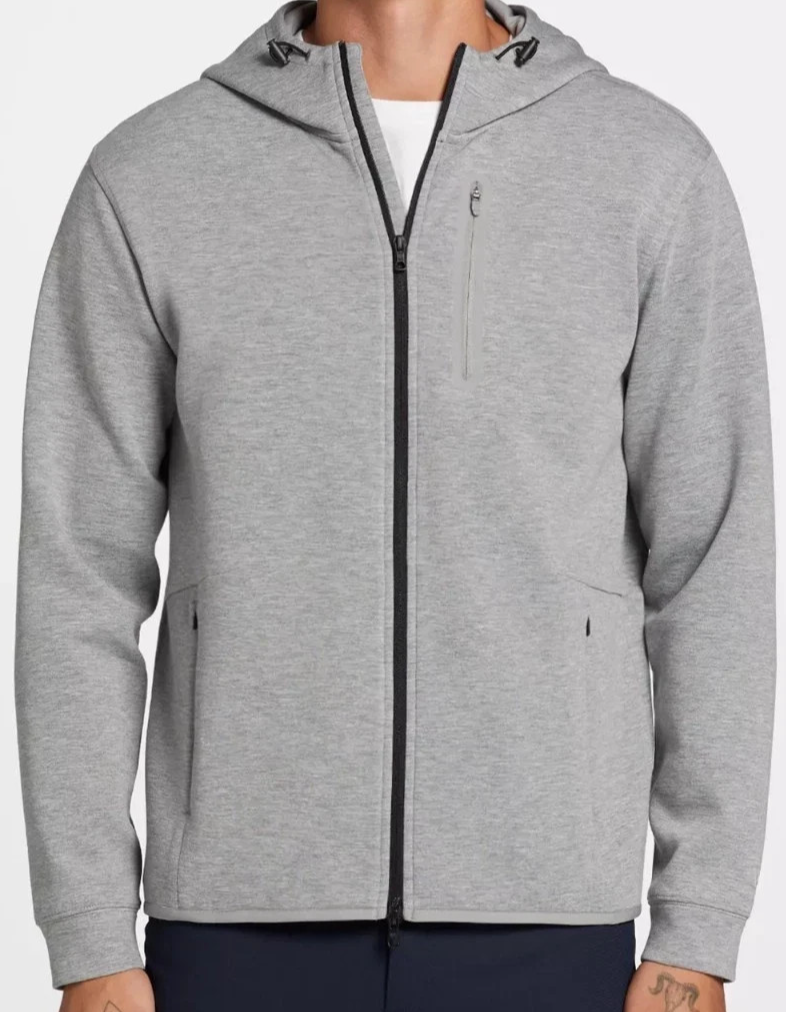 VRST Pinnacle Fleece Full Zip Mid Mens S Grey Heather NWT
