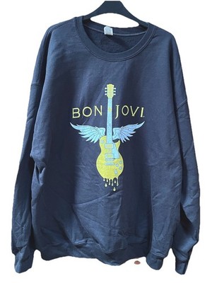 Bon Jovi SMALL Sweatshirt ''Wanted Dead Or Alive'' Album Tour Pullover SMALL - RARE