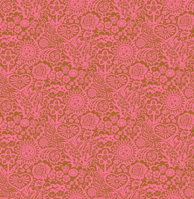1/2 Yard Fabric - Big Heaven Coral by Juliana Horner for Anna Maria Textiles